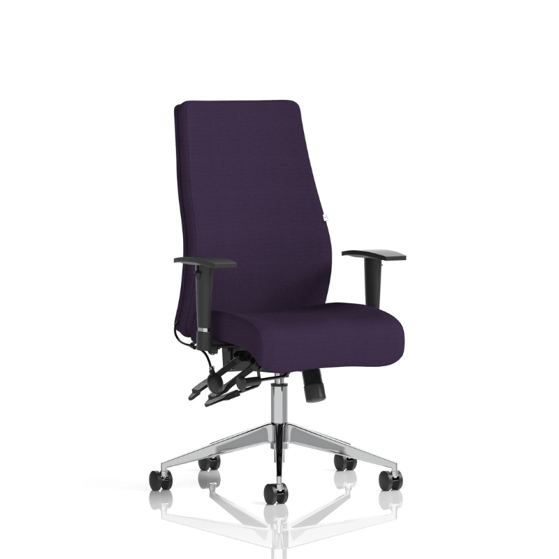 Dynamic Onyx High Back Chair | 24-Hour Intensive Use BS 5459 Certified Chrome Frame