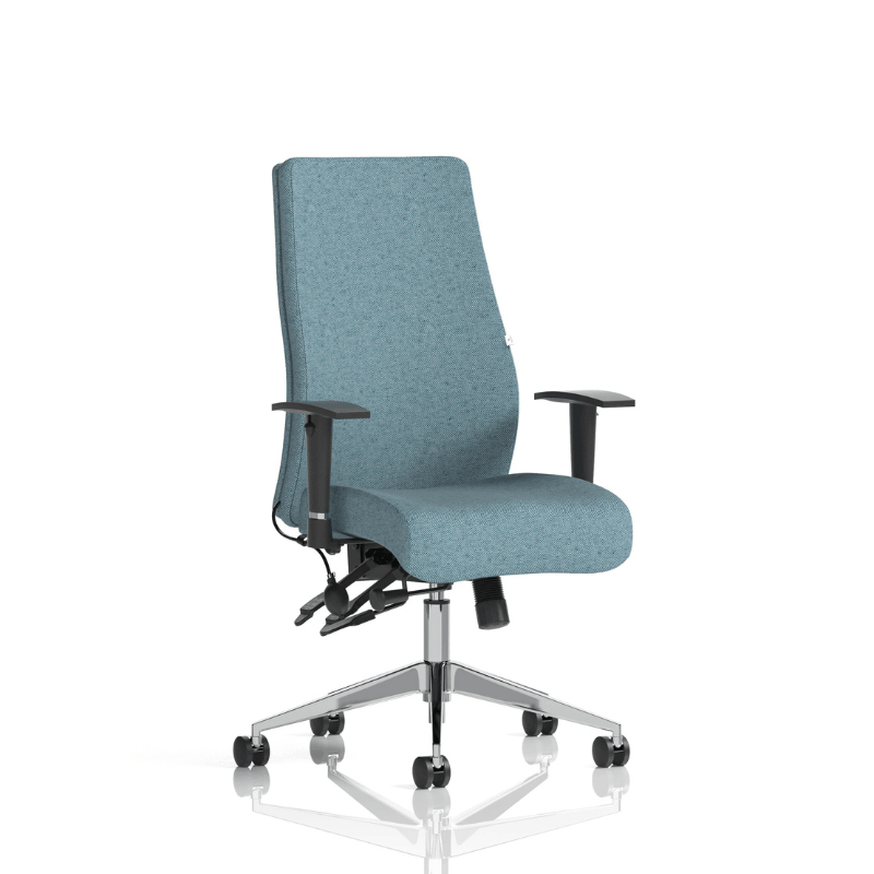 Dynamic Onyx High Back Chair | 24-Hour Intensive Use BS 5459 Certified Chrome Frame