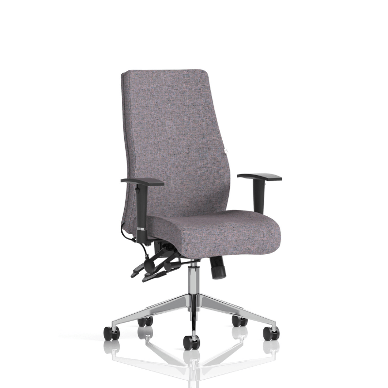 Dynamic Onyx High Back Chair | 24-Hour Intensive Use BS 5459 Certified Chrome Frame
