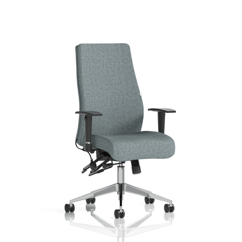 Dynamic Onyx High Back Chair | 24-Hour Intensive Use BS 5459 Certified Chrome Frame