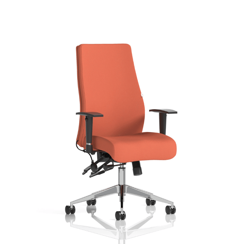 Dynamic Onyx High Back Chair | 24-Hour Intensive Use BS 5459 Certified Chrome Frame