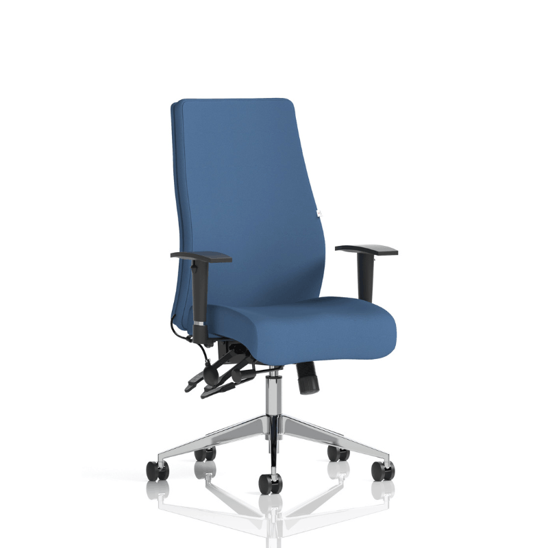 Dynamic Onyx High Back Chair | 24-Hour Intensive Use BS 5459 Certified Chrome Frame