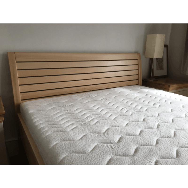 Demko Greta Solid Wood Bed Frame | Metal-Free Natural Wood, 3D Flexible Slatted Support