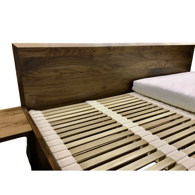 Demko Princess Solid Wood Bed Frame | American Black Walnut, Metal-Free 3D Flexible Slatted Support