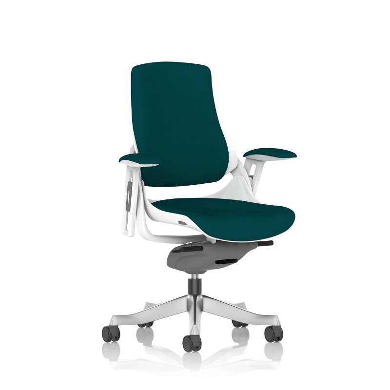 Dynamic Zure Executive Fabric Chair | Premium Fabric Upholstery Synchronized Tilt Mechanism White Shell