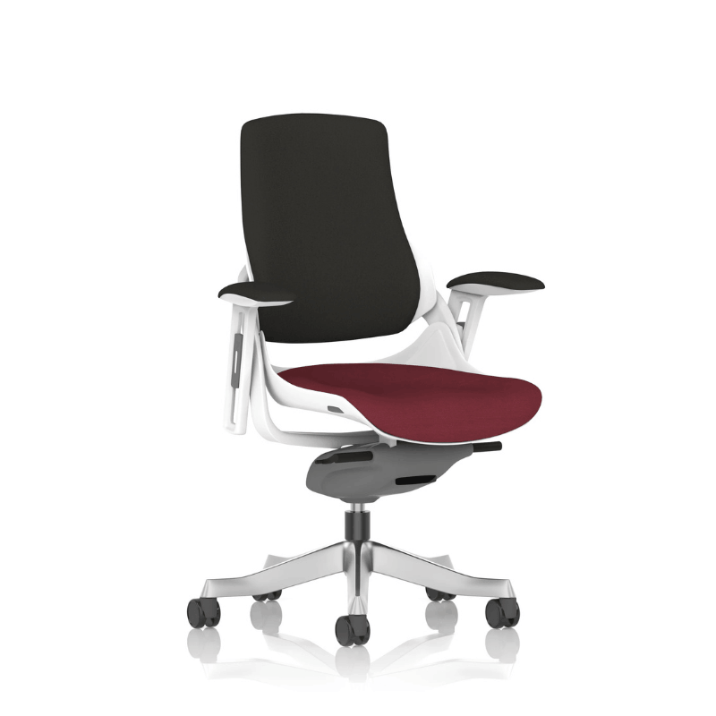 Dynamic Zure Executive Fabric Chair | Premium Fabric Upholstery Synchronized Tilt Mechanism White Shell