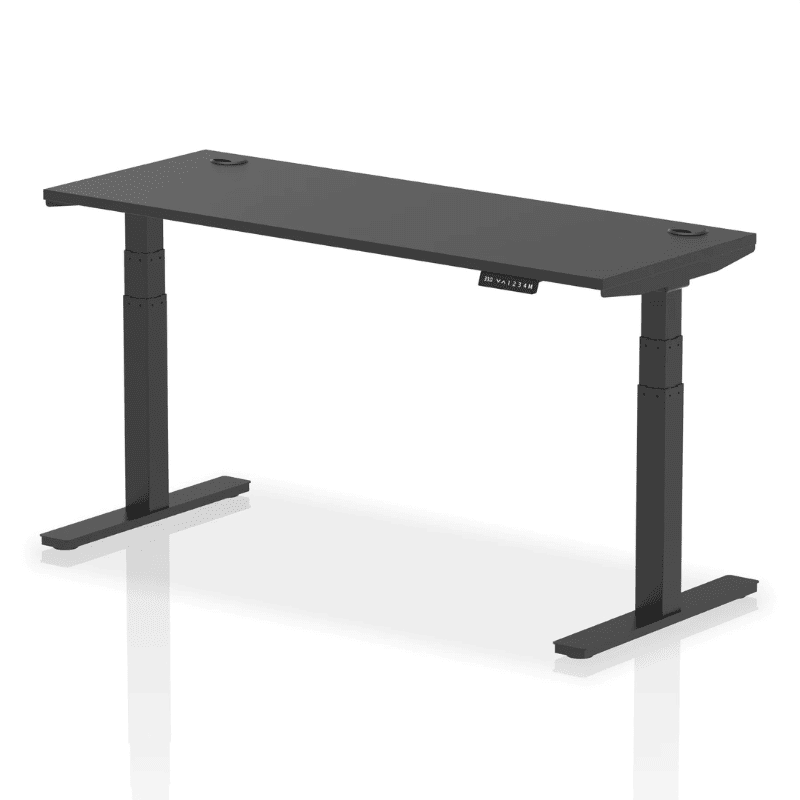 Air Height Adjustable Slimline Desk with Cable Ports