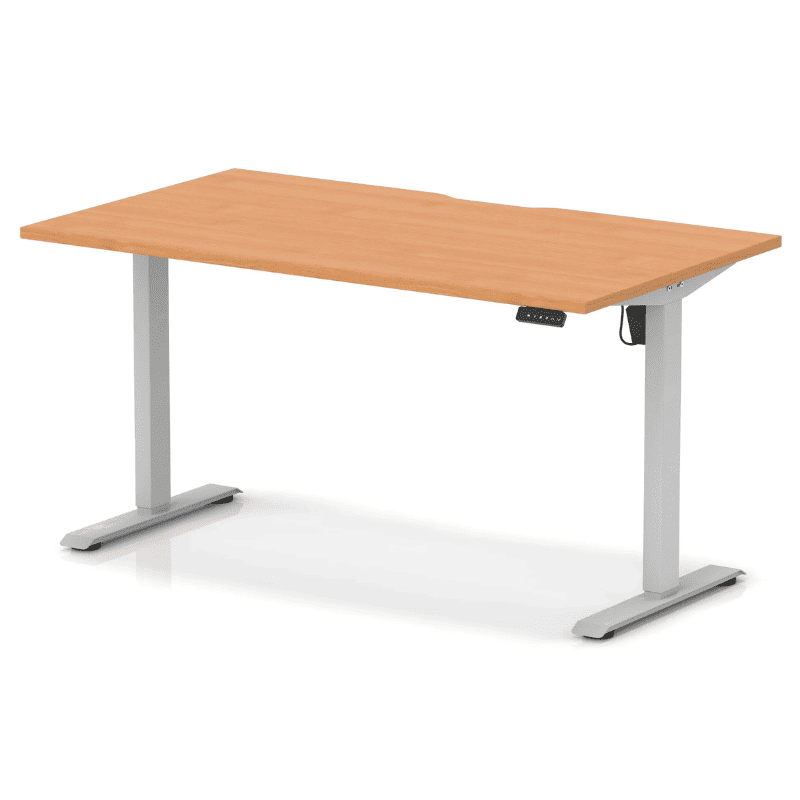 Air Lite Height Adjustable Desk with Scalloped Edge