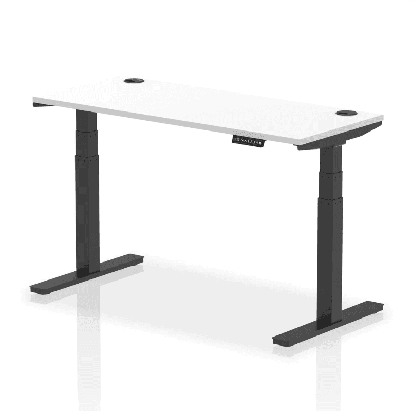 Air Height Adjustable Slimline Desk with Cable Ports