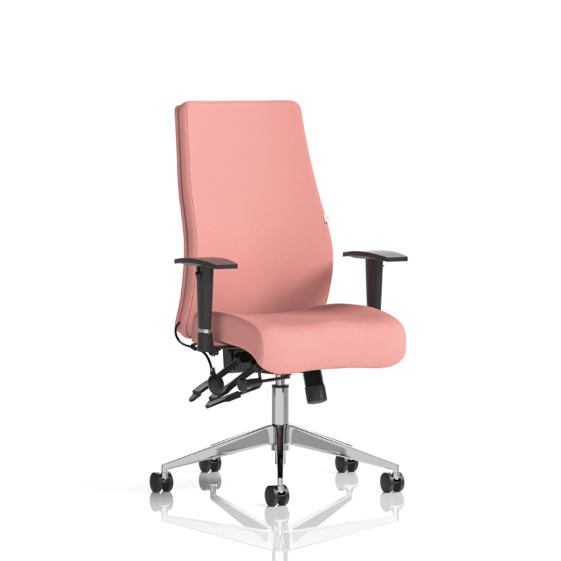 Dynamic Onyx High Back Chair | 24-Hour Intensive Use BS 5459 Certified Chrome Frame