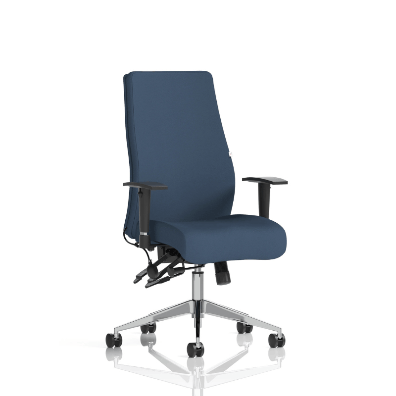 Dynamic Onyx High Back Chair | 24-Hour Intensive Use BS 5459 Certified Chrome Frame