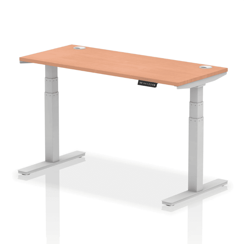 Air Height Adjustable Slimline Desk with Cable Ports