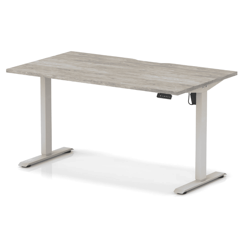 Air Lite Height Adjustable Desk with Scalloped Edge