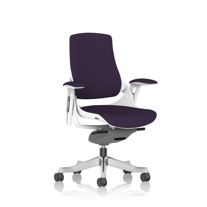 Dynamic Zure Executive Fabric Chair | Premium Fabric Upholstery Synchronized Tilt Mechanism White Shell