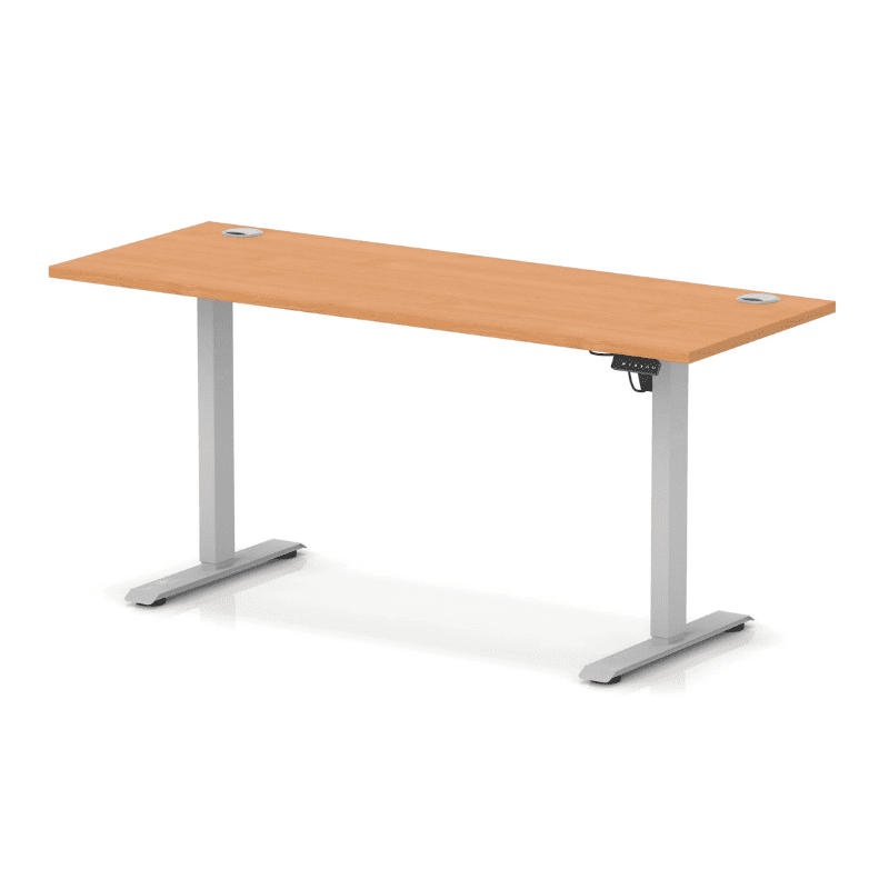 Air Lite Height Adjustable Slimline Desk with Cable Ports