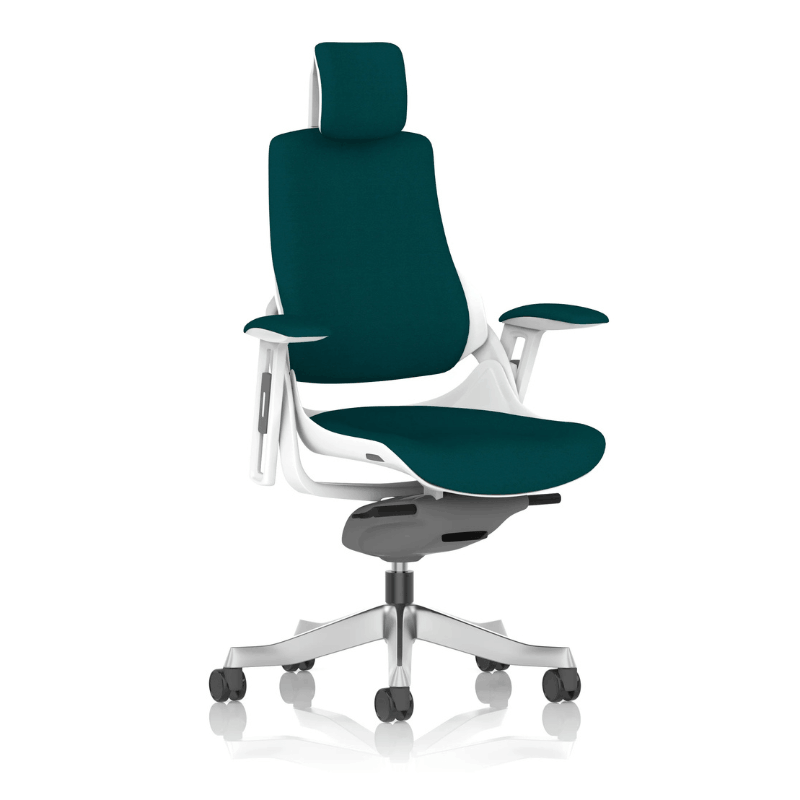 Dynamic Zure Executive Fabric Chair | Premium Fabric Upholstery Synchronized Tilt Mechanism White Shell
