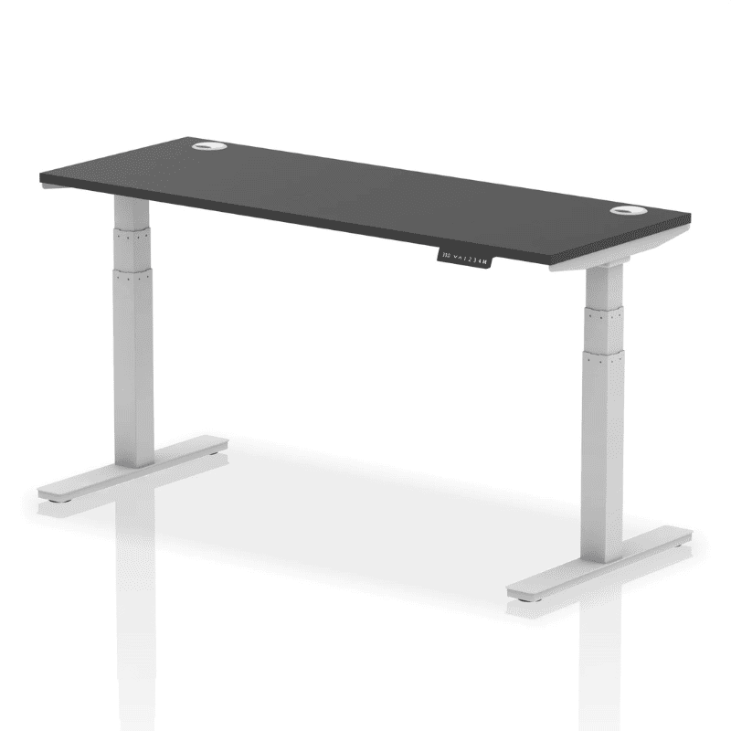Air Height Adjustable Slimline Desk with Cable Ports