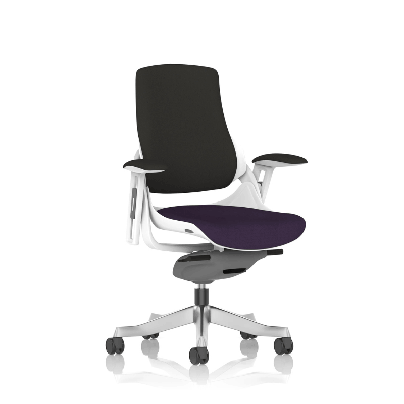 Dynamic Zure Executive Fabric Chair | Premium Fabric Upholstery Synchronized Tilt Mechanism White Shell