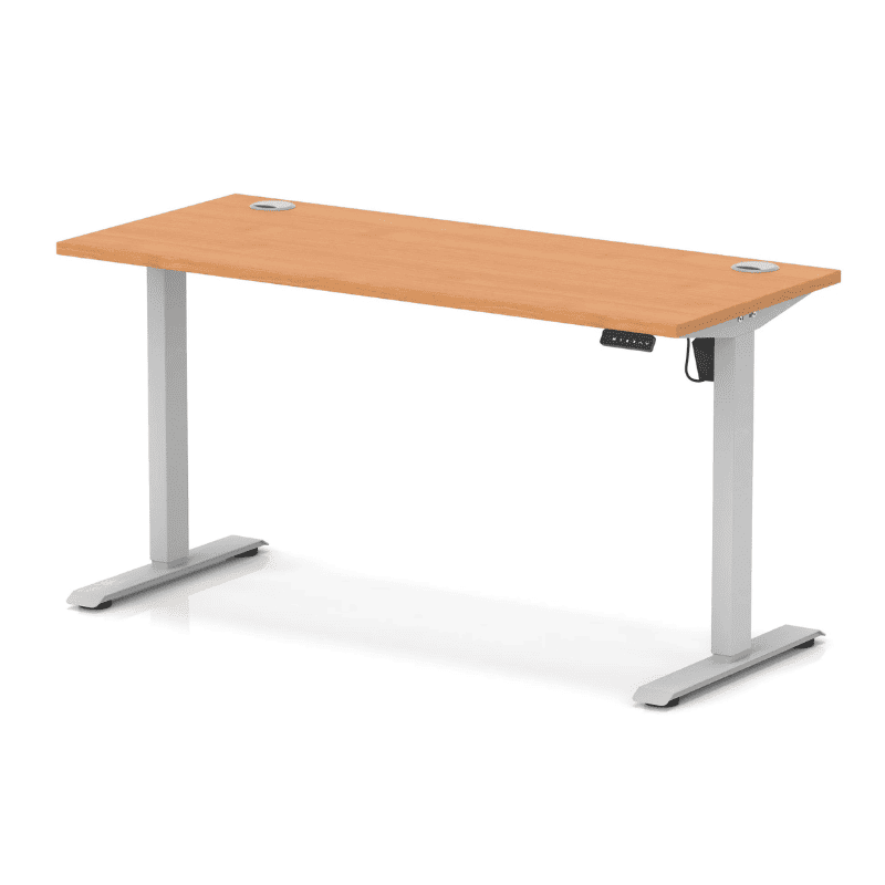 Air Lite Height Adjustable Slimline Desk with Cable Ports