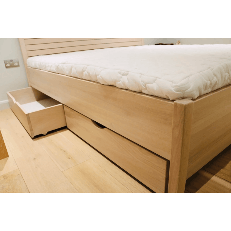 Demko Greta Solid Wood Bed Frame | Metal-Free Natural Wood, 3D Flexible Slatted Support