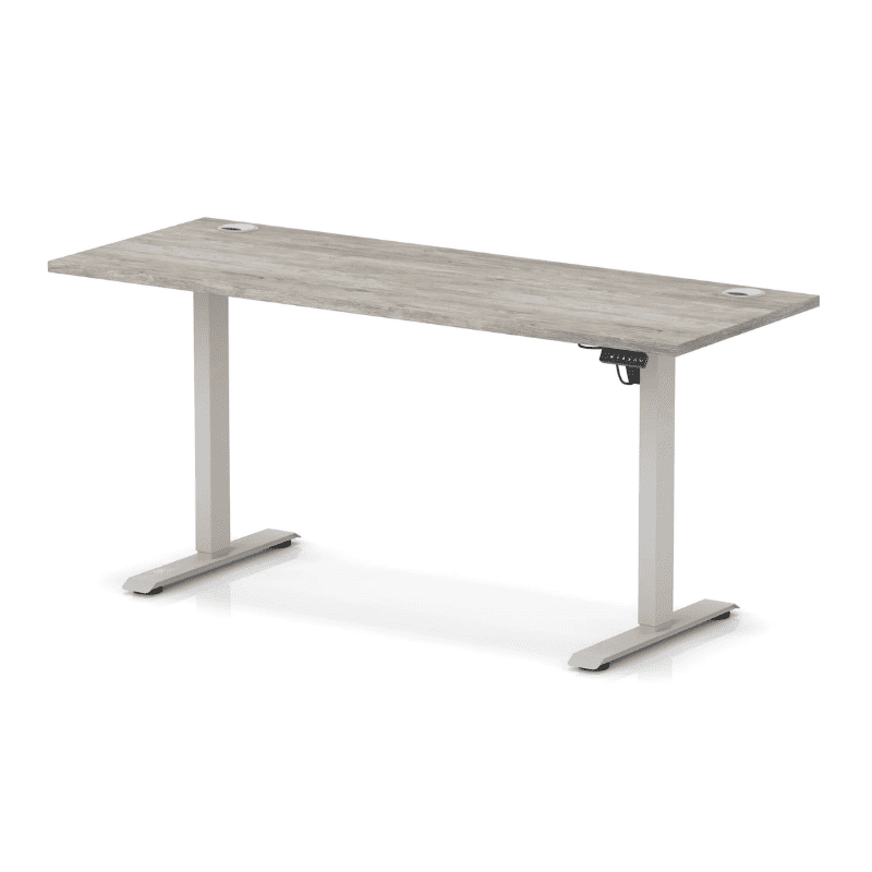 Air Lite Height Adjustable Slimline Desk with Cable Ports