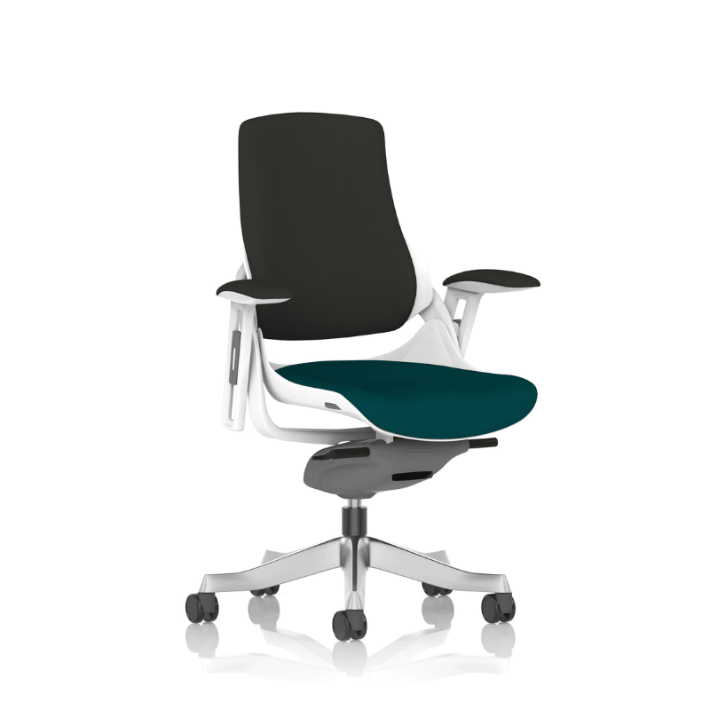 Dynamic Zure Executive Fabric Chair | Premium Fabric Upholstery Synchronized Tilt Mechanism White Shell