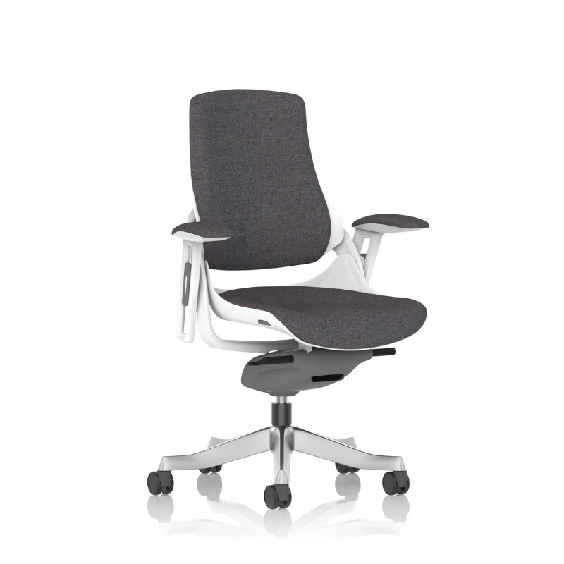 Dynamic Zure Executive Fabric Chair | Premium Fabric Upholstery Synchronized Tilt Mechanism White Shell