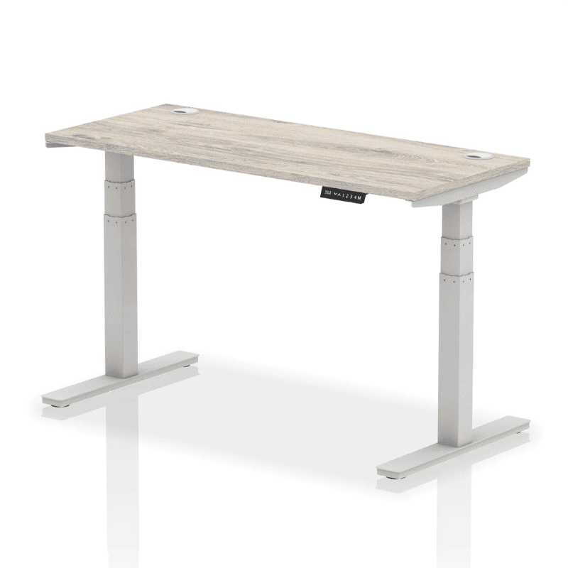 Air Height Adjustable Slimline Desk with Cable Ports