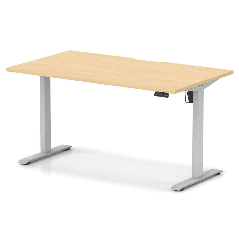 Air Lite Height Adjustable Desk with Scalloped Edge