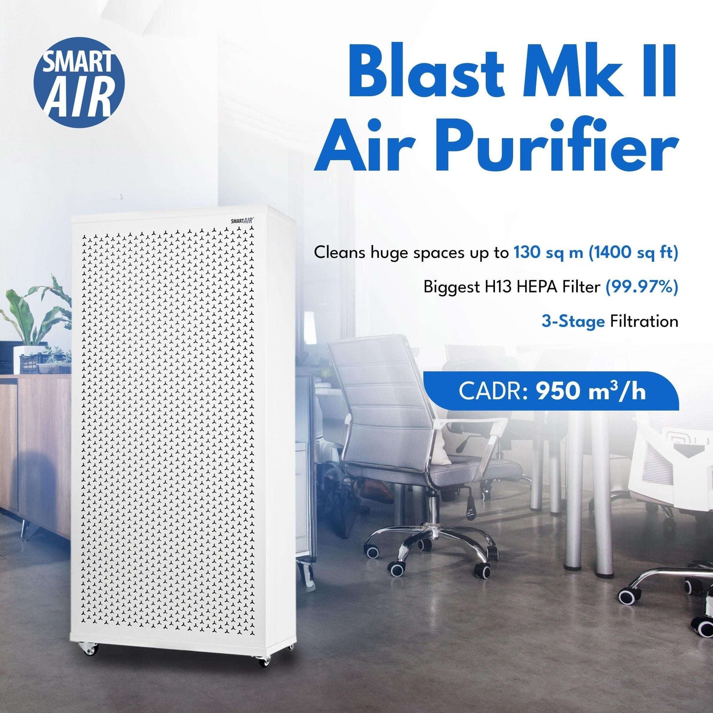 Smart Air Blast MK‑II — High‑Performance Air Purification for Large Rooms