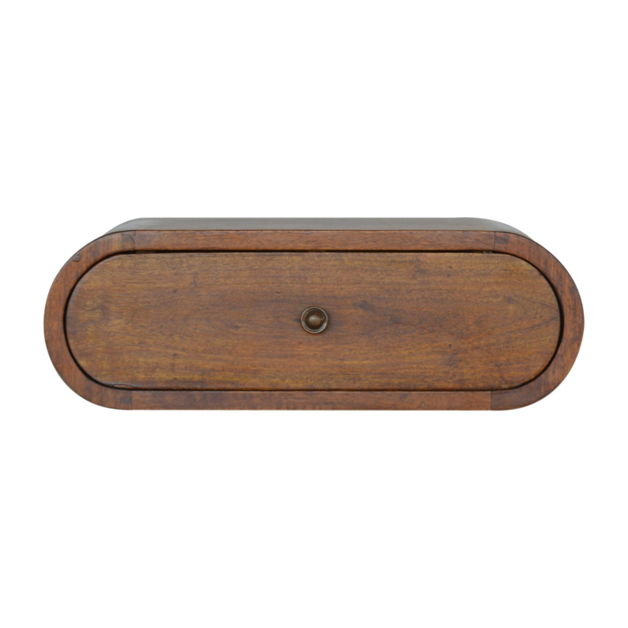 Artisan Wall Mounted Round Chestnut Bedside