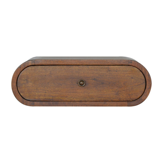 Artisan Wall Mounted Round Chestnut Bedside
