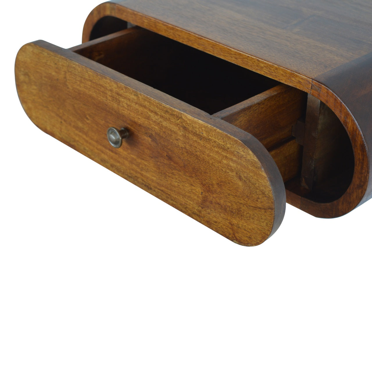 Artisan Wall Mounted Round Chestnut Bedside
