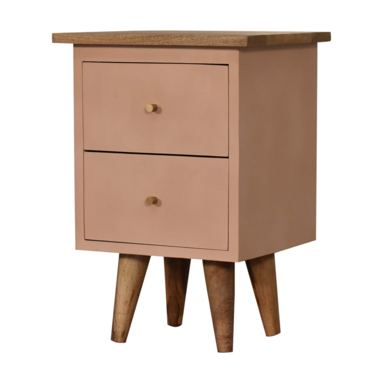 Artisan Blush Pink Hand Painted Bedside