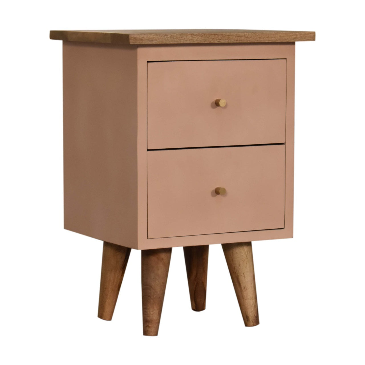 Artisan Blush Pink Hand Painted Bedside