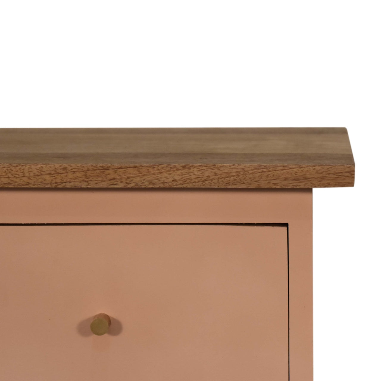 Artisan Blush Pink Hand Painted Bedside
