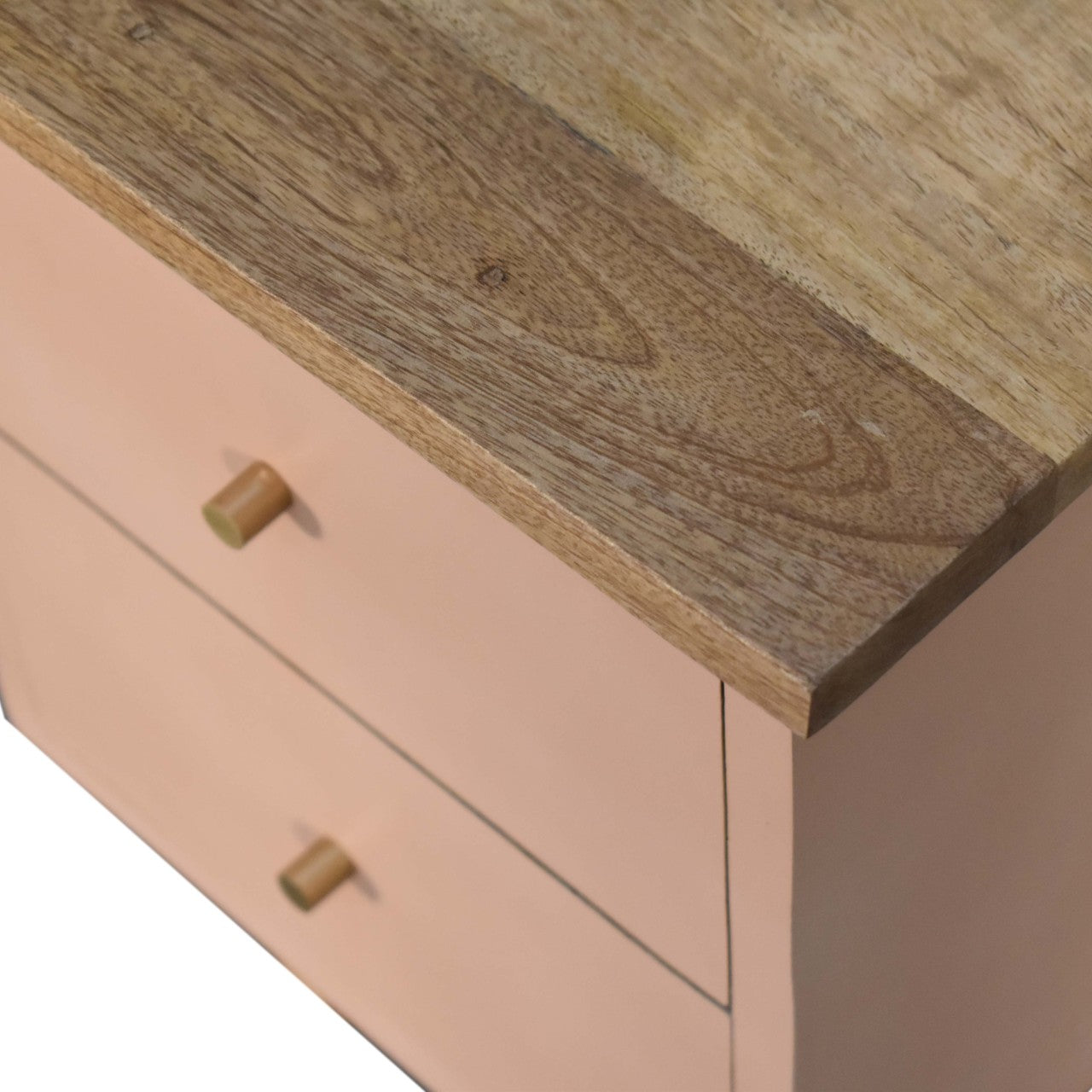 Artisan Blush Pink Hand Painted Bedside