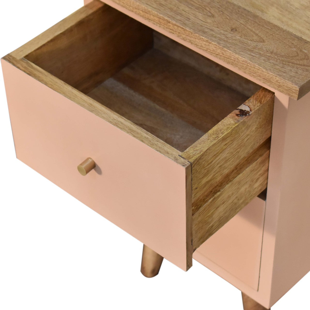 Artisan Blush Pink Hand Painted Bedside