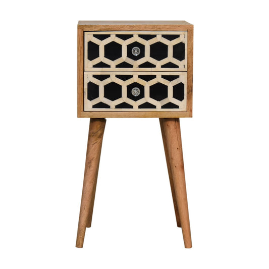 Artisan Mini Bone Inlay 2 Drawer Bedside