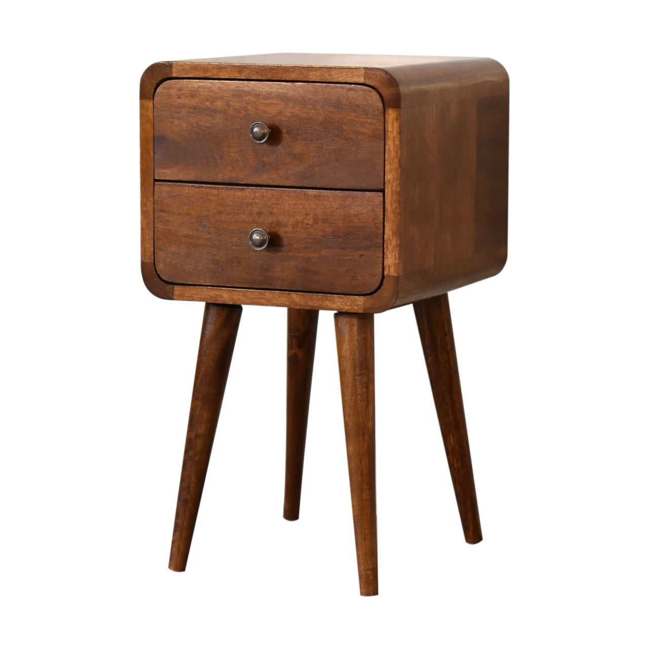 Artisan Mini Chestnut Curved Bedside