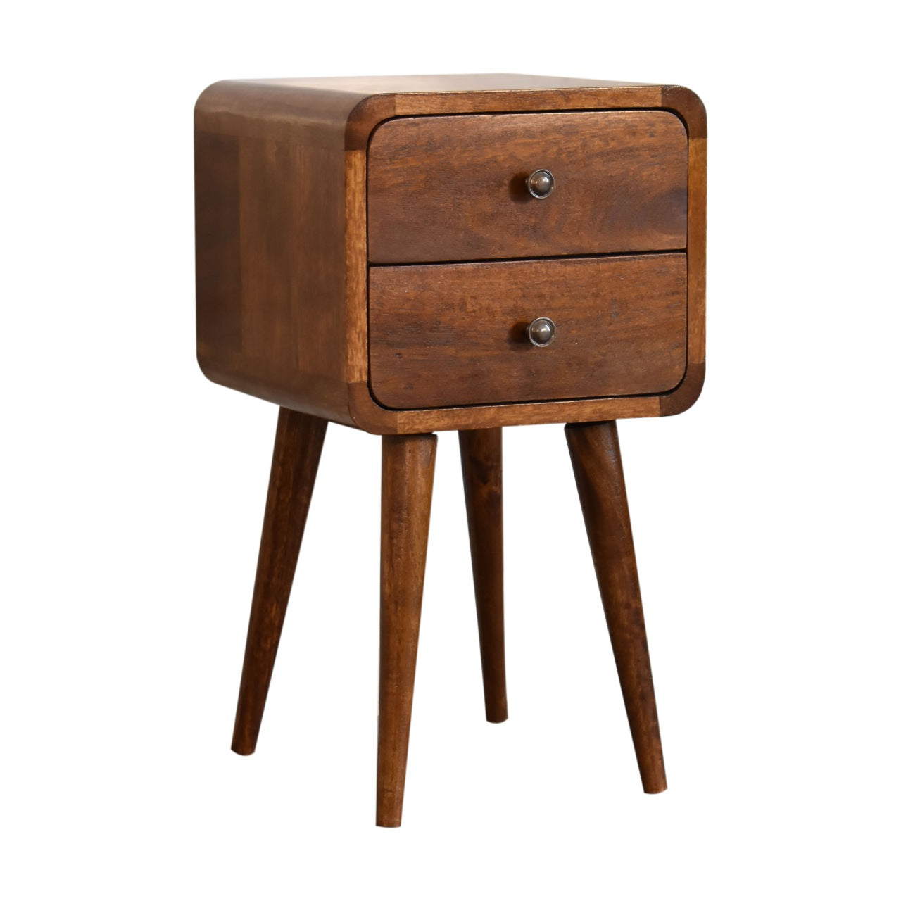 Artisan Mini Chestnut Curved Bedside