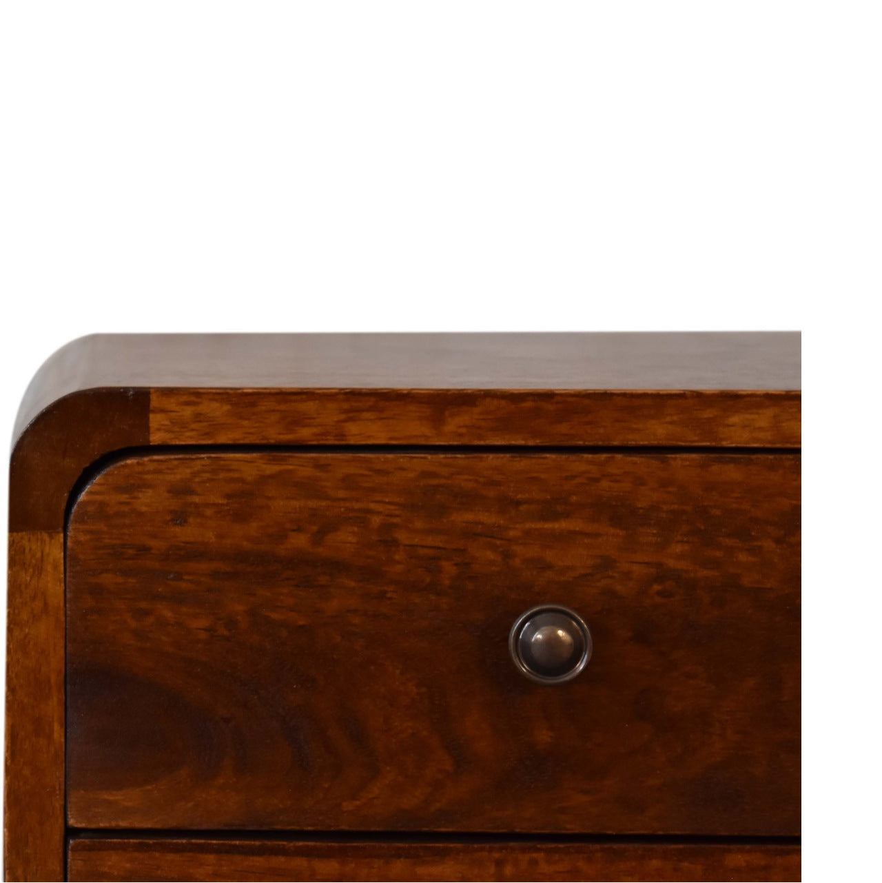 Artisan Mini Chestnut Curved Bedside