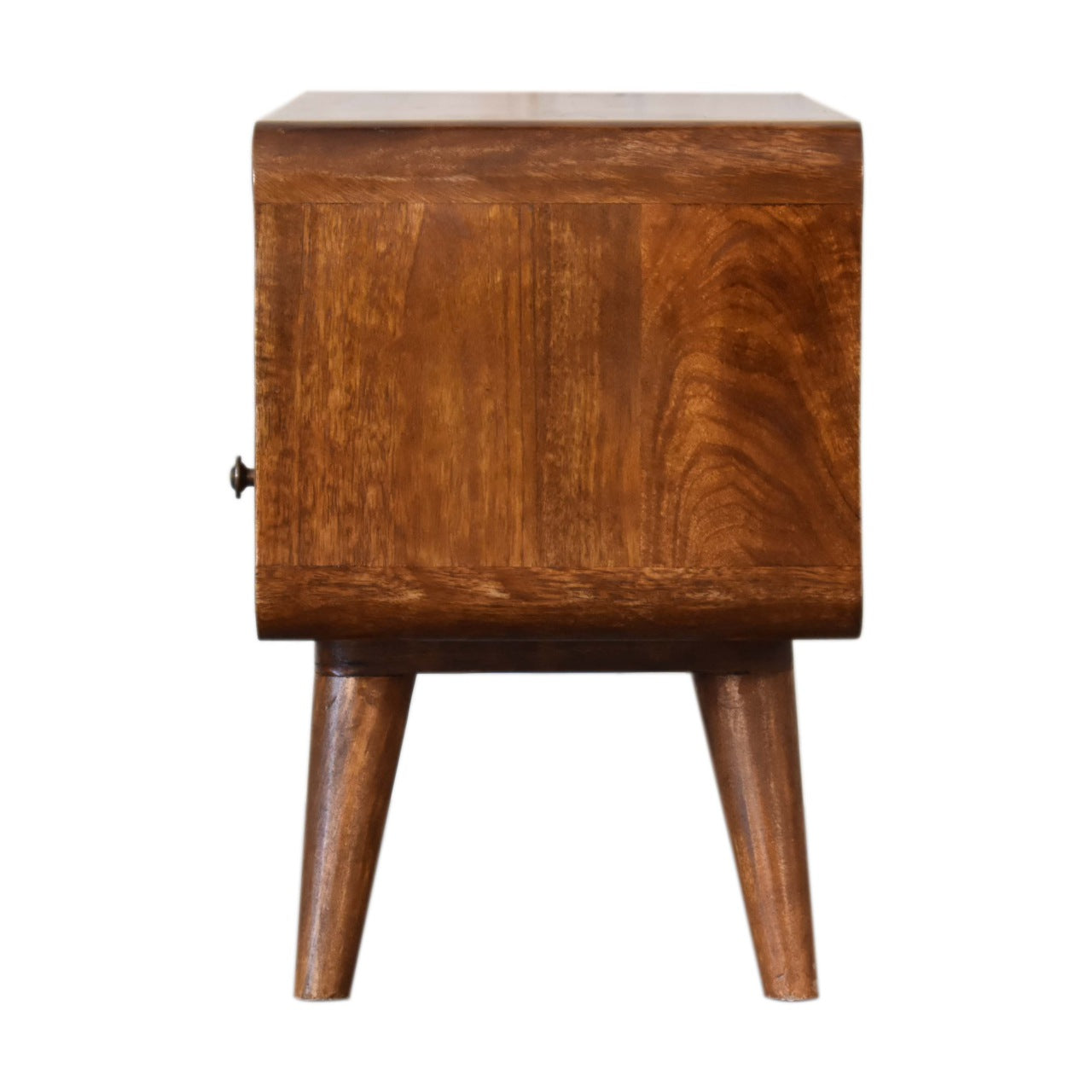 Artisan Mini Chestnut Curved Media Unit with 2 Drawers