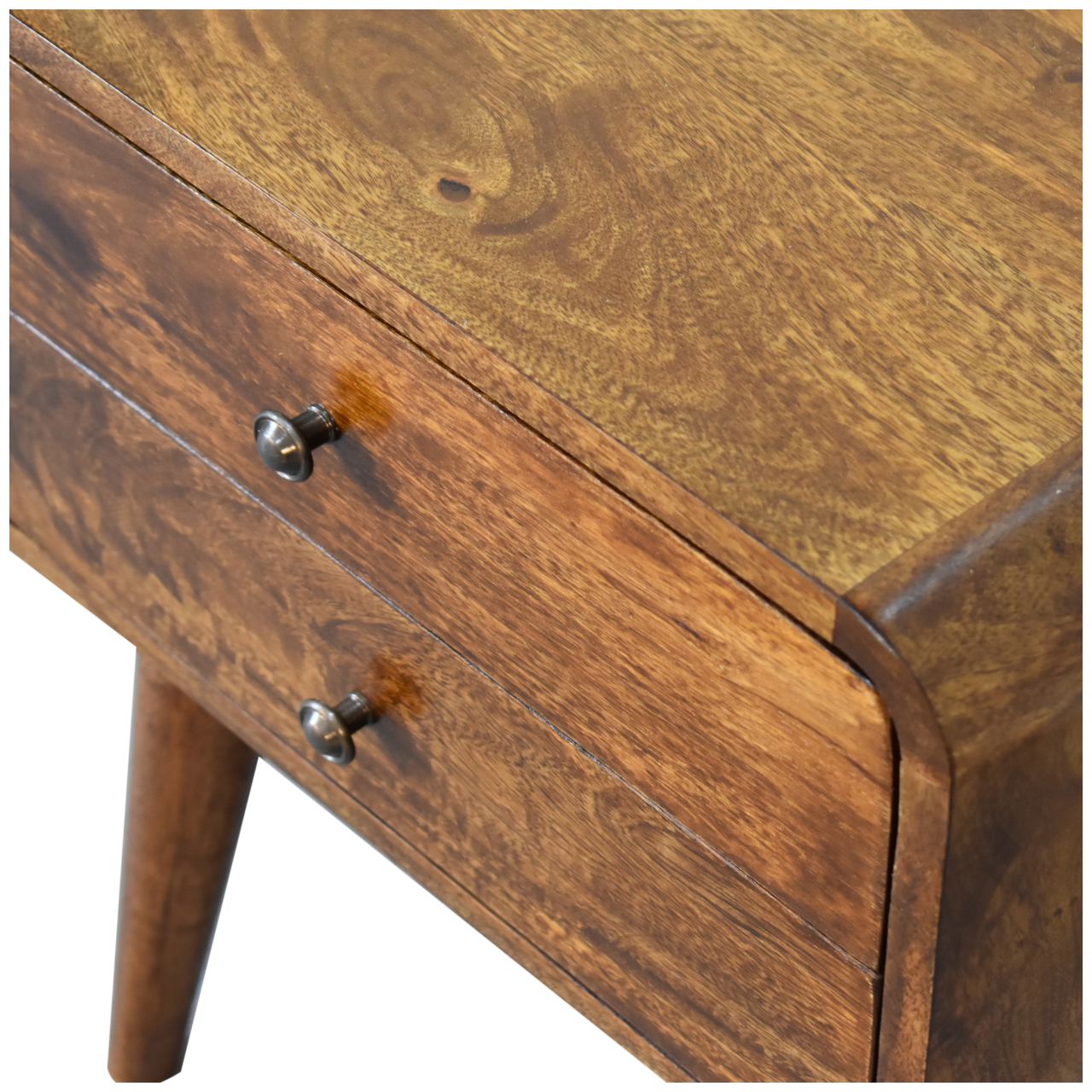 Artisan Curved Chestnut Bedside