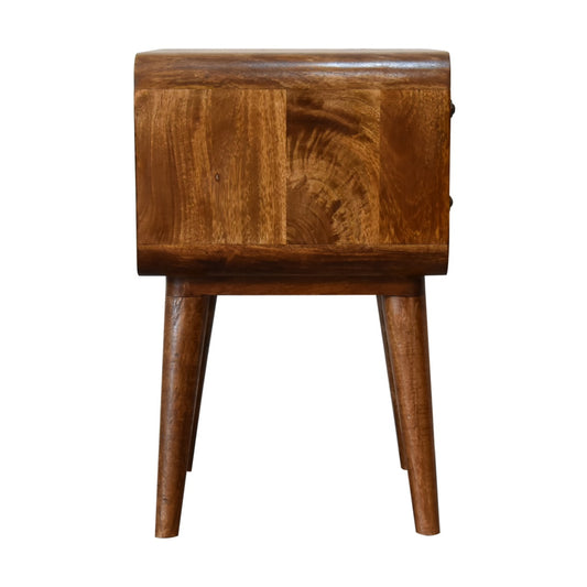 Artisan Curved Chestnut Bedside