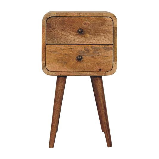 Artisan Mini Oak-ish Curved Bedside