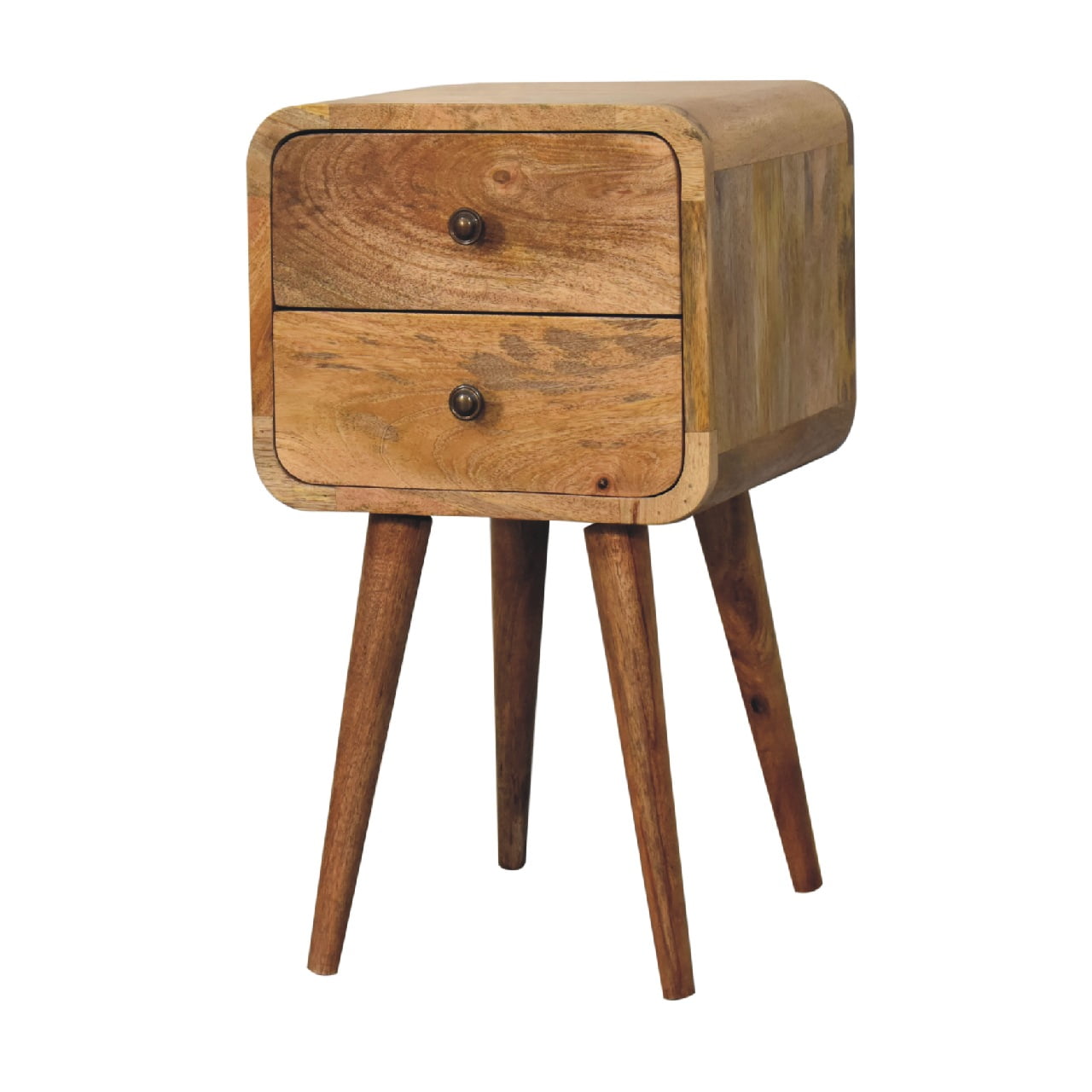 Artisan Mini Oak-ish Curved Bedside