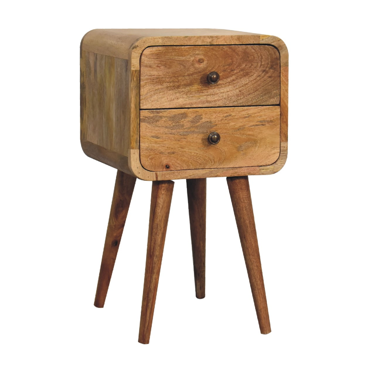 Artisan Mini Oak-ish Curved Bedside