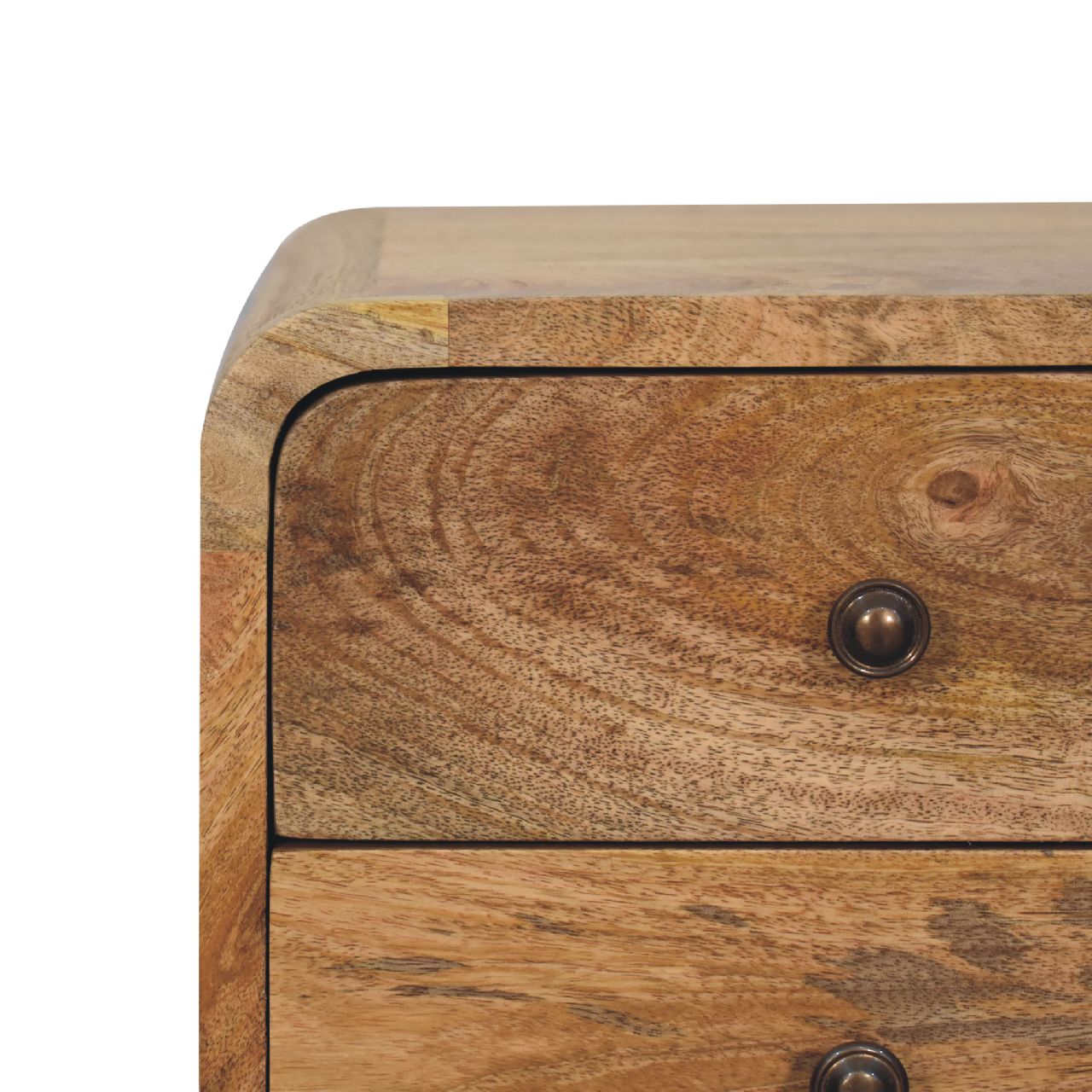 Artisan Mini Oak-ish Curved Bedside