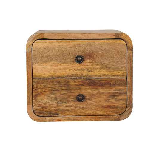 Artisan Mini Curve Oak-ish Floating Bedside